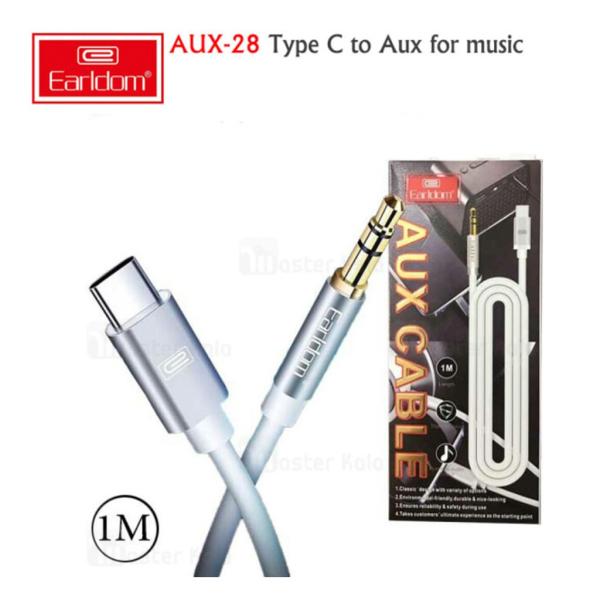 CABLE AUXILIAR TIPO C A 3.5MM ET-AUX28 1M EARLDOM BLANCO