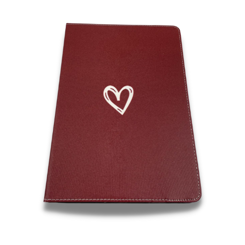 ESTUCHE AGENDA TABLET UNIVERSAL DISE&Ntilde;O 8" CORAZON