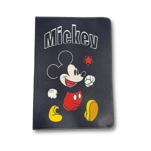 ESTUCHE AGENDA TABLET UNIVERSAL DISE&Ntilde;O 8" MICKEY FONDO NEGRO
