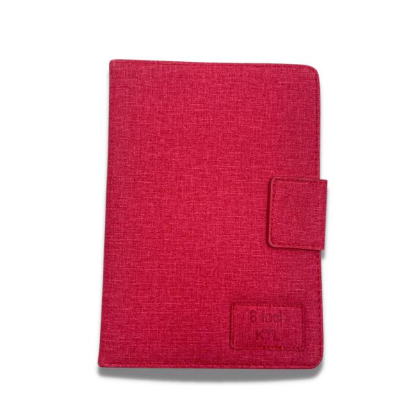 ESTUCHE AGENDA TABLET UNIVERSAL TELA 7 ROJO