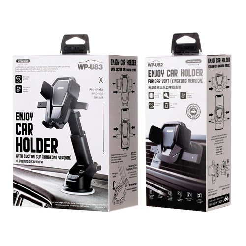 HOLDER CARRO CON VENTOSA WP-U83 WK DESING NEGRO