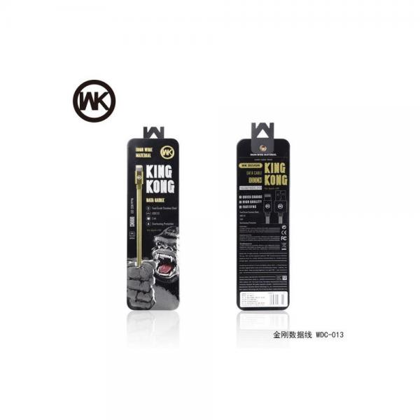 CABLE MICRO USB WDC-013 KINGKONG WK DESING ROSADO