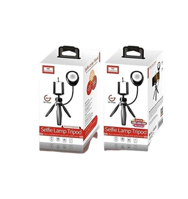TRIPODE CON ARO DE LUZ ET-ZP15 EARLDOM ROSADO