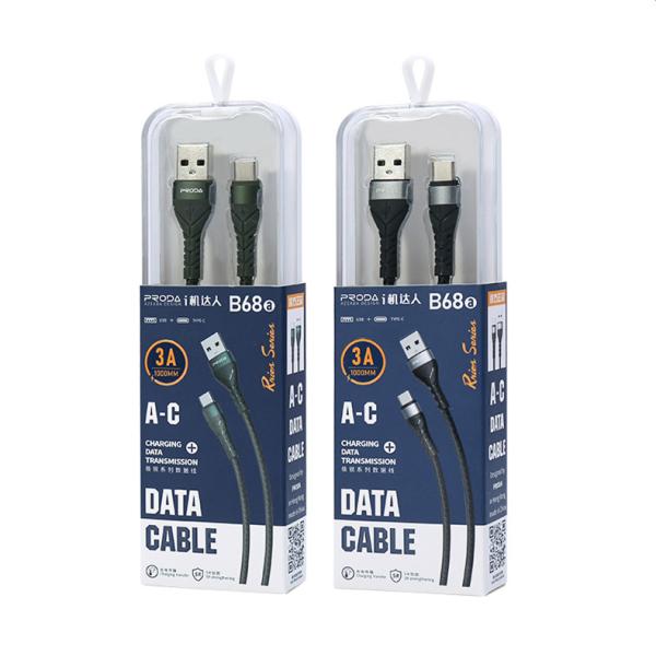 CABLE TIPO C A LIGHTNING MODELO PD-B62 PRODA GRIS
