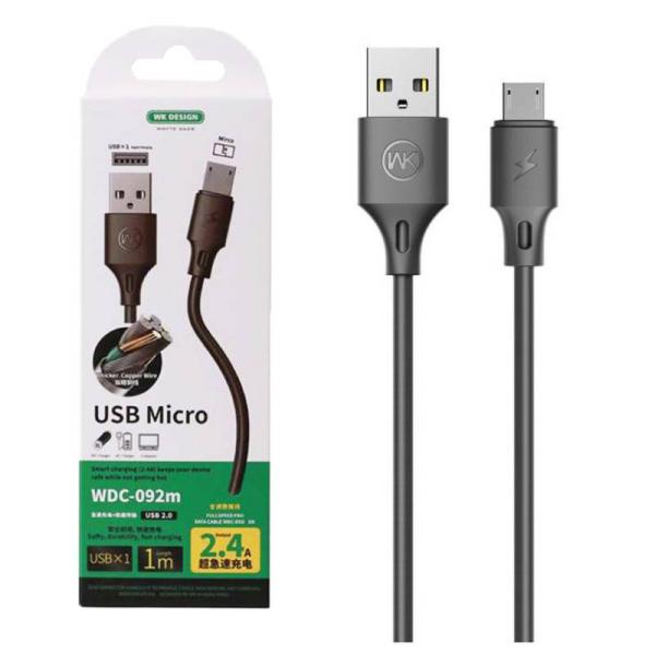 CABLE MICRO USB WDC-092M 1M WEKOME NEGRO