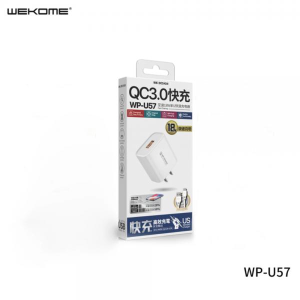 CARGADOR COMPLETO LIGHTNING WP-U57 18W WK DESING