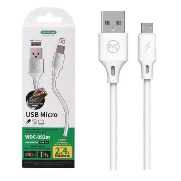 CABLE MICRO USB WDC-092M 1M WEKOME BLANCO