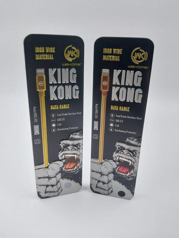 CABLE USB LIGHTNING WDC-013 KINGKONG WK DESING NEGRO