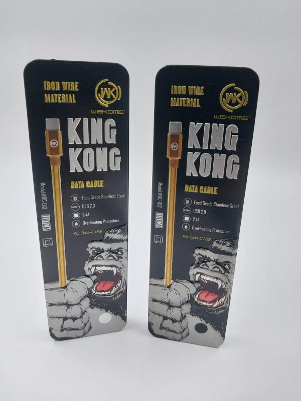 CABLE USB TIPO C WDC-013 KINGKONG WK DESING ROSADO