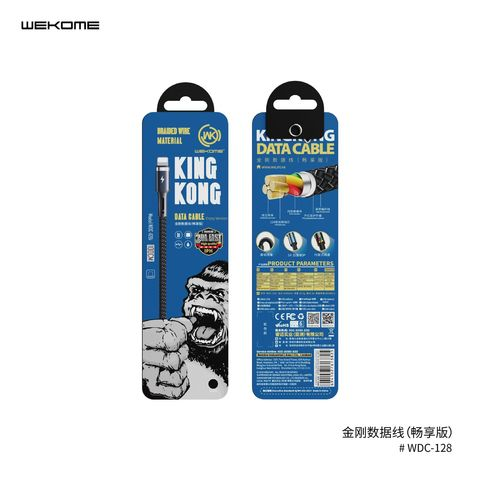 CABLE USB LIGHTNING WDC-128I KINGKONG WEKOME NEGRO