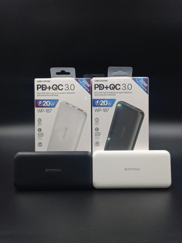 BATERIA EMERGENCIA WP-187 10000 MAH 20W WEKOME BLANCA