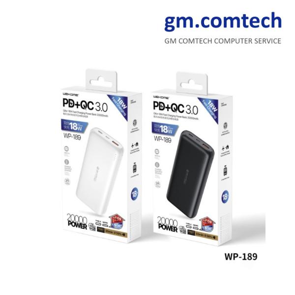 BATERIA EMERGENCIA WP-189 20000 MAH 18W WEKOME BLANCA