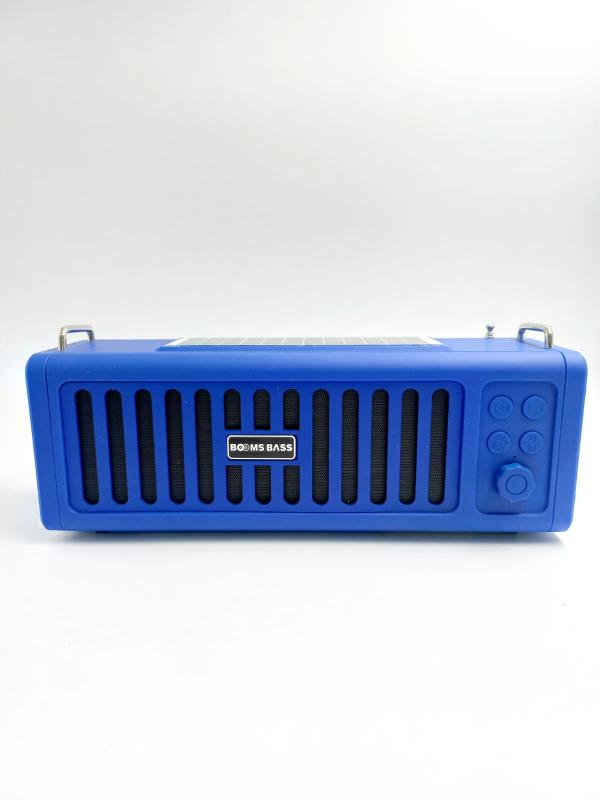 PARLANTE BLUETOOTH CON PANEL SOLAR Y LINTERNA L23 BOOMS BASS AZUL