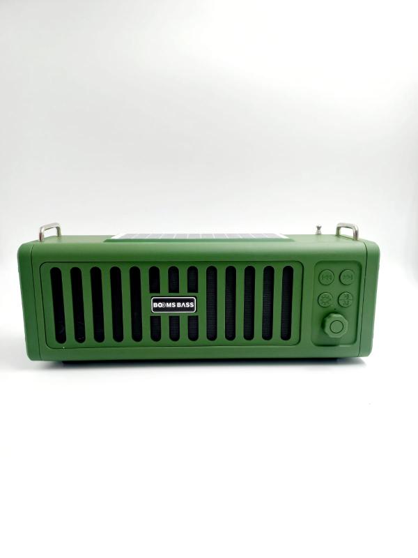 PARLANTE BLUETOOTH CON PANEL SOLAR Y LINTERNA L23 BOOMS BASS VERDE