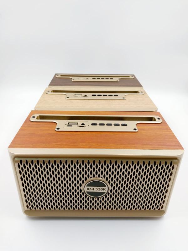 PARLANTE BLUETOOTH VINTAGE XM-516K CAFE CAOBA