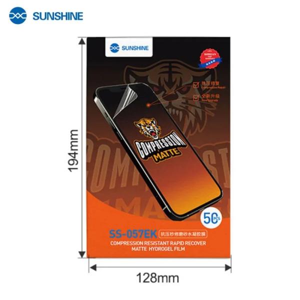 LAMINA HIDROGEL MATE CON REPARACION DE COMPRESION FLEXIBLE PAQUETE 50 UNIDADES SS-057EK