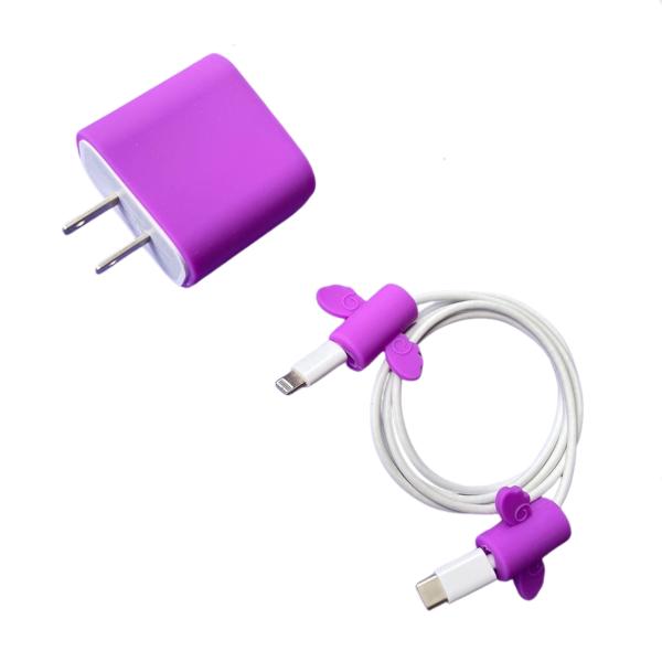 ESTUCHE PARA CARGADOR 20W LILA
