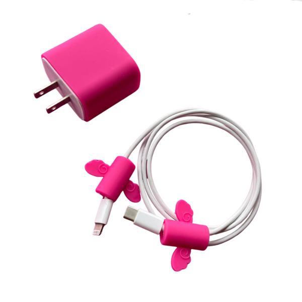 ESTUCHE PARA CARGADOR 20W FUCSIA