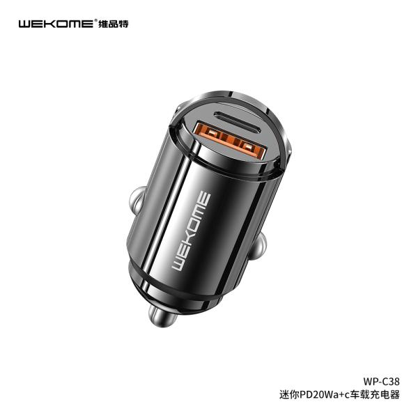 CUBO CARRO USB+TIPO C WP-C38 20W KW DESING