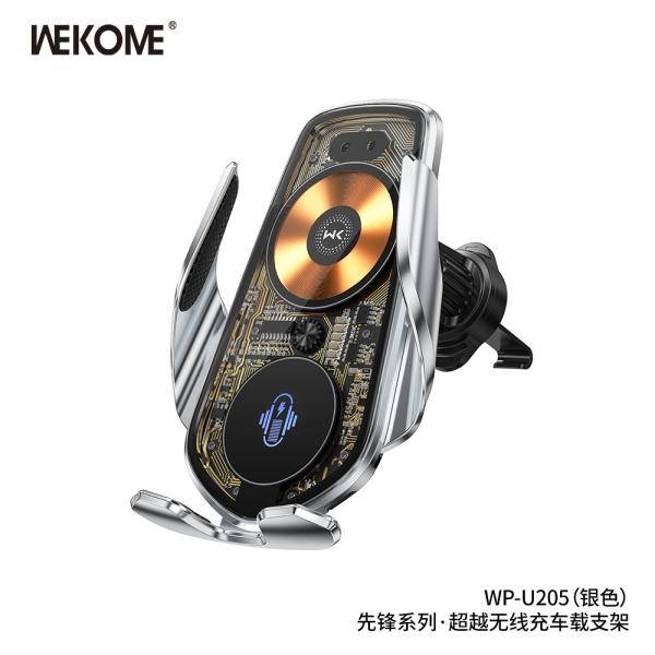 HOLDER CARRO CARGA INALAMBRICA WP-U205 15W WEKOME GRIS