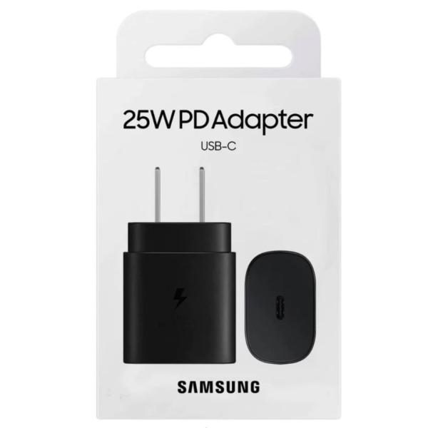 CUBO CARGADOR TIPO C SAMSUNG  25W  R.E "M" NEGRO