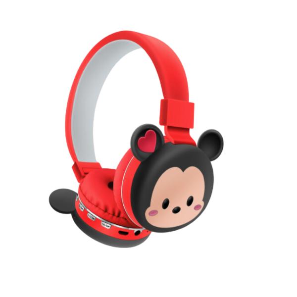 AUDIFONO BLUETOOTH DISE&Ntilde;O AH-806 MICKEY/ROJO