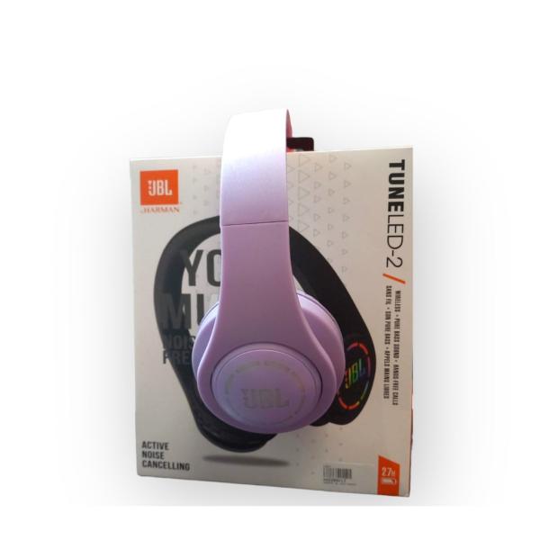 AUDIFONOS DE DIADEMA BLUETOOTH MODELO LED-2 JBL PURPURA