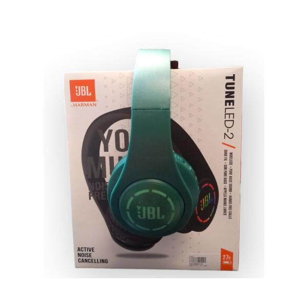 AUDIFONOS DE DIADEMA BLUETOOTH MODELO LED-2 JBL VERDE