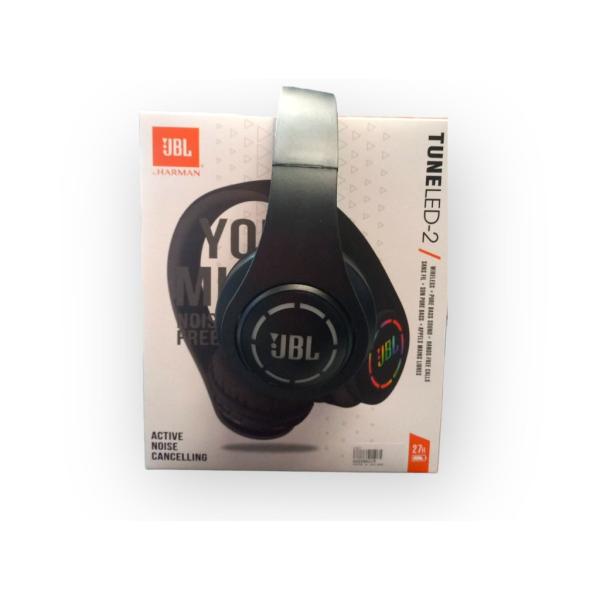 AUDIFONOS DE DIADEMA BLUETOOTH MODELO LED-2 JBL NEGRO