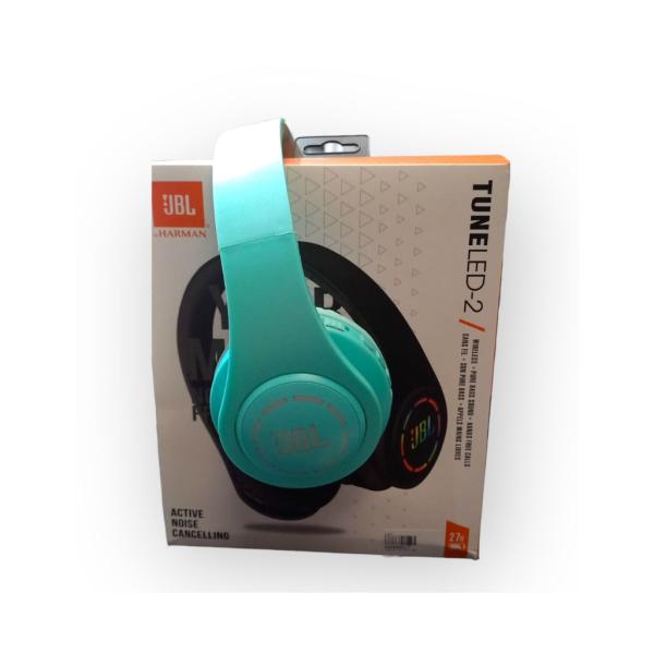 AUDIFONOS DE DIADEMA BLUETOOTH MODELO LED-2 JBL MENTA