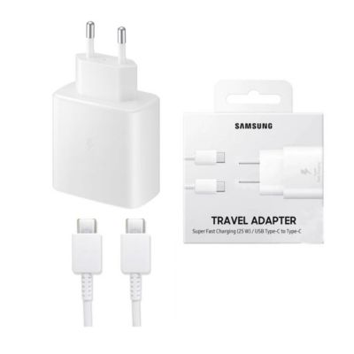 CARGADOR COMPLETO TIPO C A TIPO C 25W SAMSUNG 1.1 BLANCO