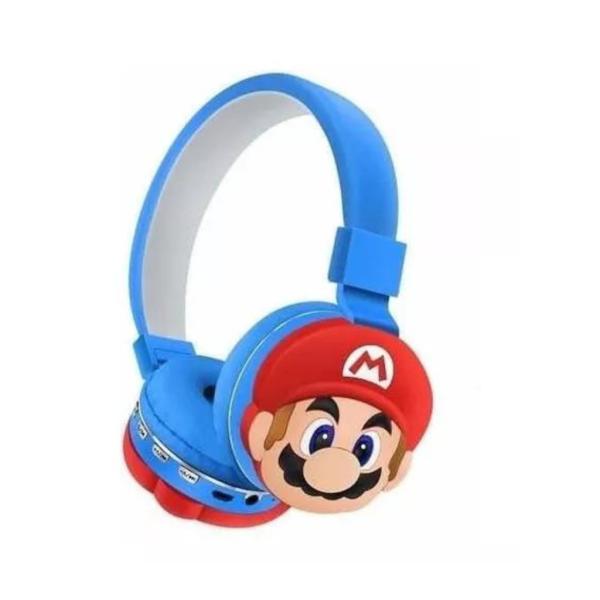 AUDIFONO BLUETOOTH DISE&Ntilde;O MARIO BROS AH-806Q AZUL