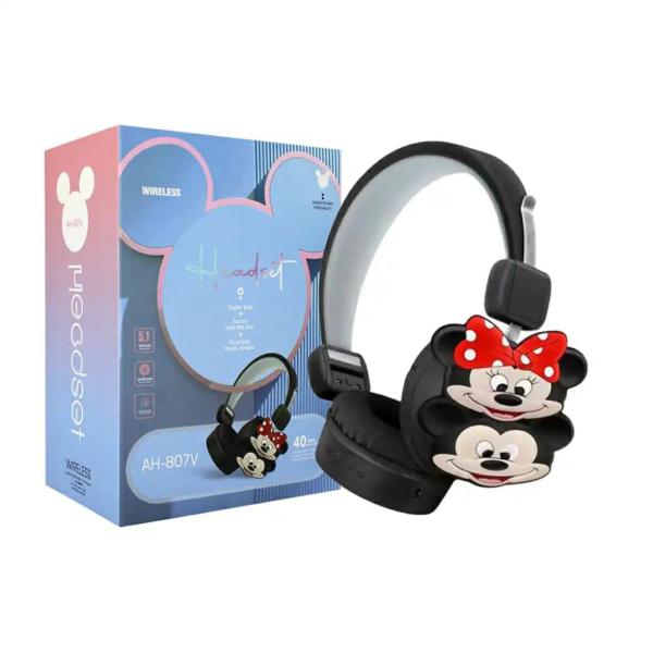 AUDIFONO BLUETOOTH DISE&Ntilde;O MINNIE  AH-807V NEGRO