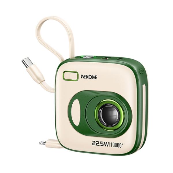 BATERIA DE EMERGENCIA 10000MAH 22.5W  MODELO WP-31 VERDE