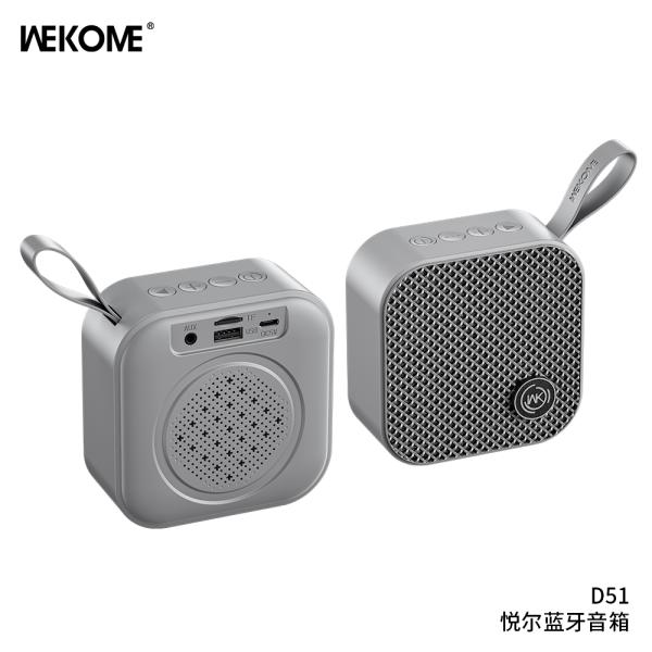 PARLANTE BLUETOOTH D51 WEKOME GRIS