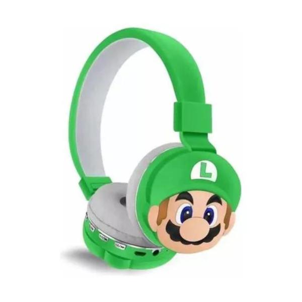 AUDIFONO BLUETOOTH DISE&Ntilde;O MARIO BROS AH-806Q VERDE