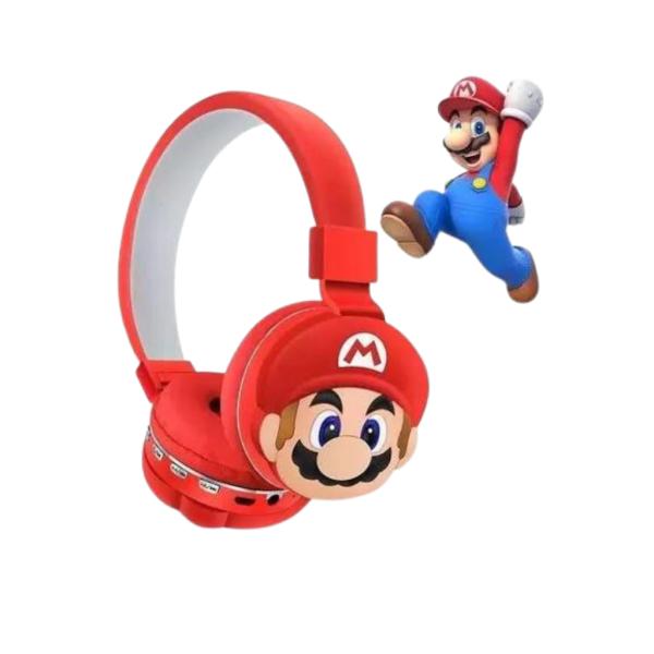 AUDIFONO BLUETOOTH DISE&Ntilde;O MARIO BROS AH-806Q ROJO