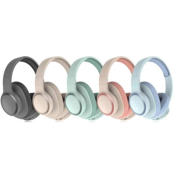 AUDIFONOS DE DIADEMA CON BLUETOOTH P2962 CELESTE
