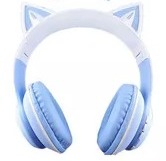 AUDIFONO BLUETOOTH PM-12 OREJAS DE GATO AZUL