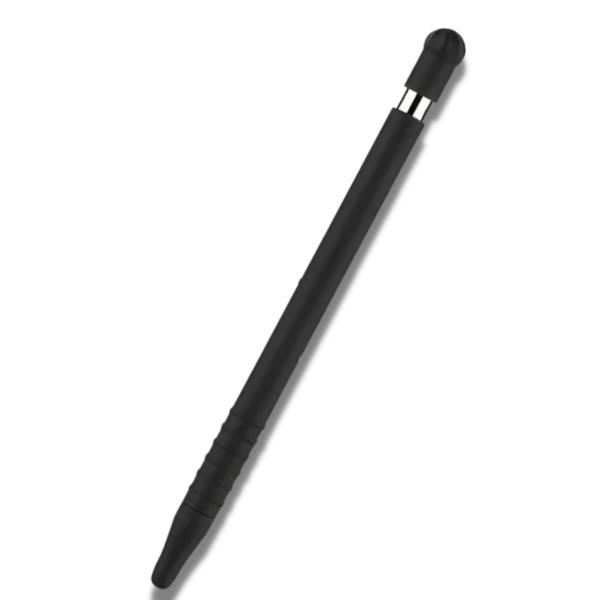 FUNDA PROTECTORA DE SILICON LISO DE COLORES PARA  LAPIZ  1ERA GEN NEGRO