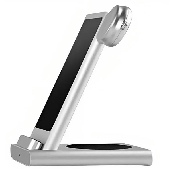 CARGADOR INALAMBRICO 3 EN 1 MODELO CS5700 COTECI PLATEADO