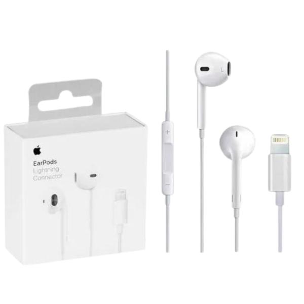 AUDIFONOS LIGHTNING IPHONE 7/14 PRO MAX R.E "M" BLANCO