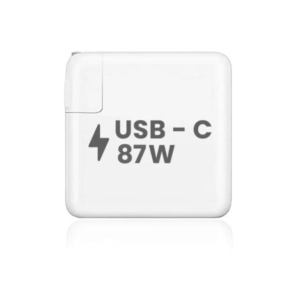CUBO CARGADOR TIPO  C 87W  MACBOOK  BLANCO