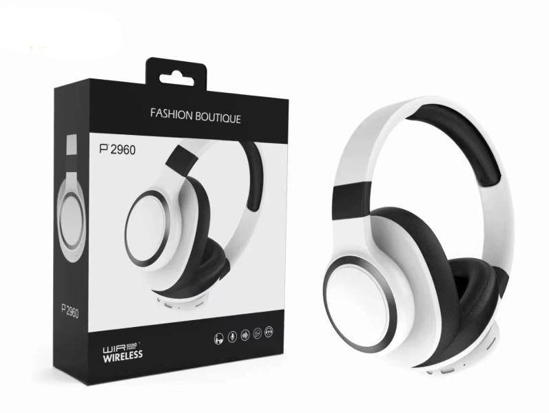 AUDIFONOS DE DIADEMA CON BLUETOOTH P2960 BLANCO