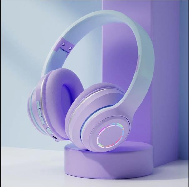 AUDIFONOS DE DIADEMA CON BLUETOOTH SN-36 MORADO