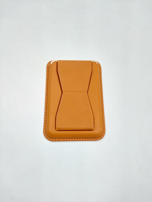 WALLET MAGSAFE CUERO NARANJA