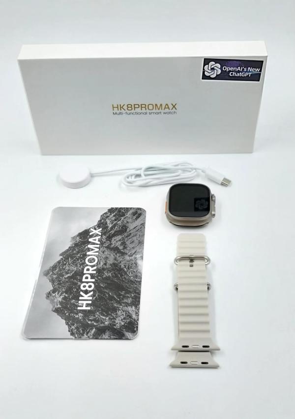 RELOJ INTELIGENTE HK8PROMAX PLATEADO