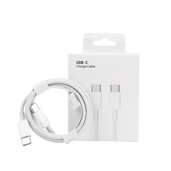 CABLE TIPO C A TIPO C 1M IPHONE 15  R.E "M" BLANCO