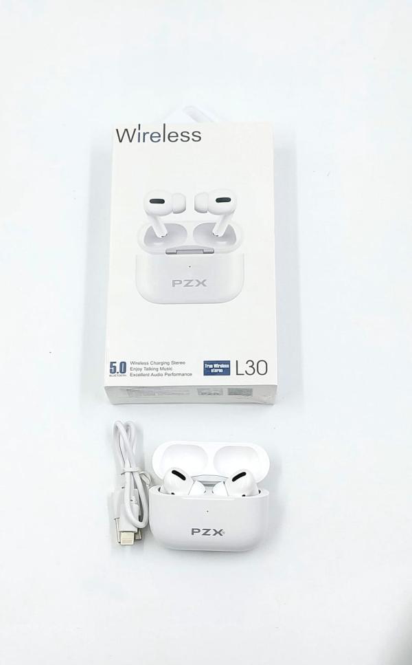 AUDIFONOS INALAMBRICOS BLUETOOTH MODELO L30 PZX BLANCO