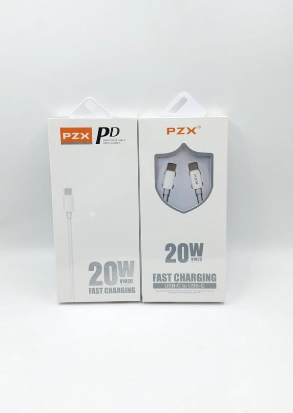CABLE  TIPO C A TIPO C  MODELO V192C PZX BLANCO 20W